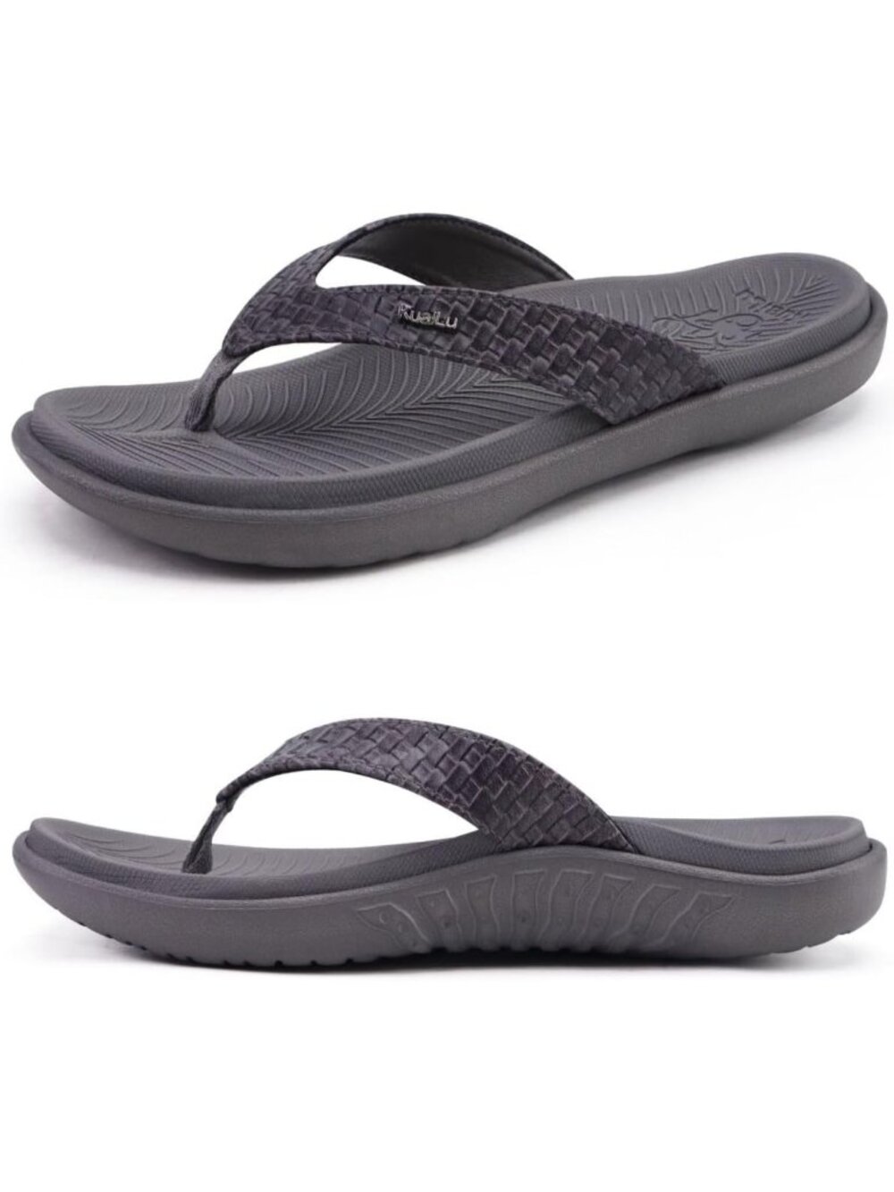 Women's Elegant Grey Arch Support Yoga Mat Thong Slip On Flip Flop Sandal Shoes